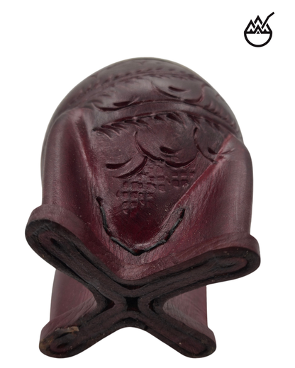 Mate Torpedo Alpaca Cincelado Repujado – Exclusivo Color Bordo